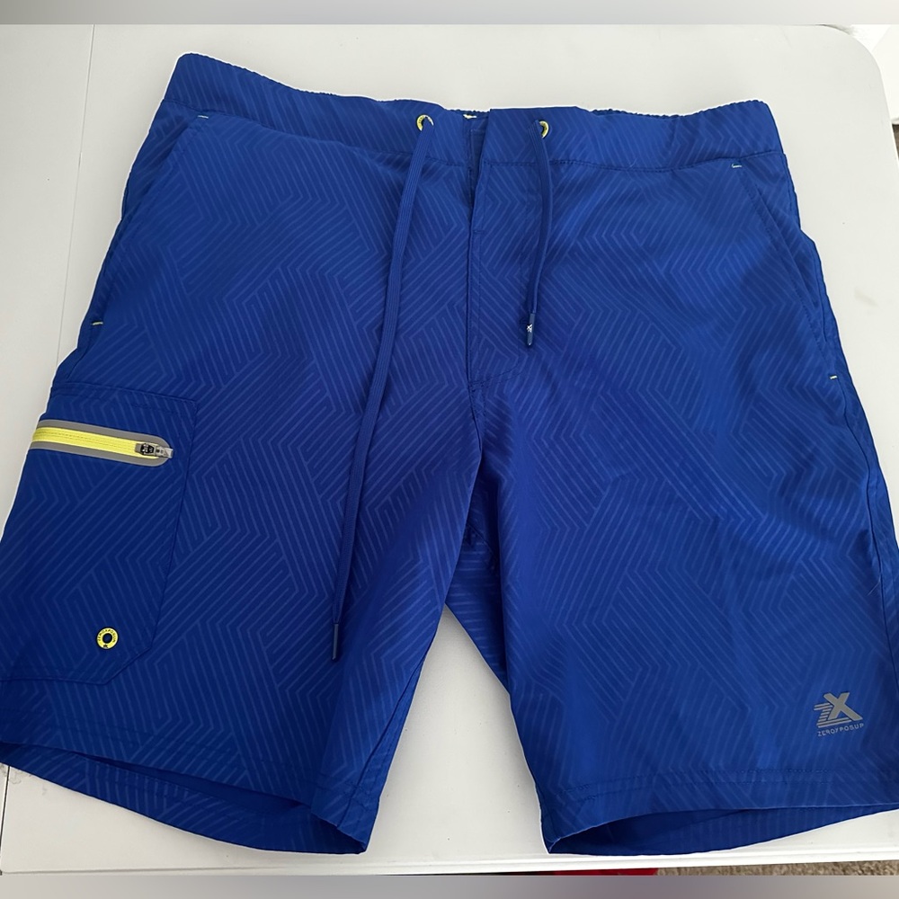 Men's Blue Patterned Board Shorts